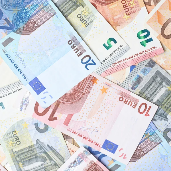 Surface covered with euro banknotes — Stock Photo, Image