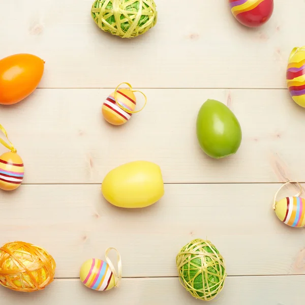 Multiple decorațiuni de ou de Paște compoziție — Fotografie, imagine de stoc