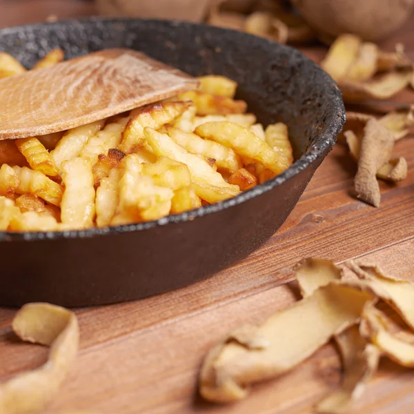 Gebakken Frans aardappelen koken — Stockfoto