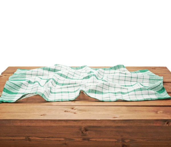 Towel over the wooden table — Stock Photo, Image