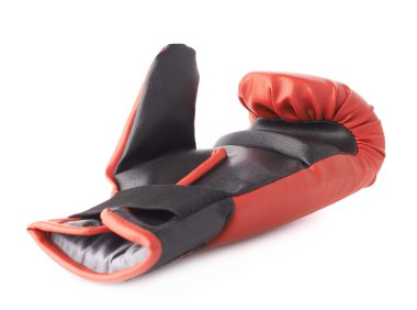 Tek kırmızı ve siyah Boks eldiveni