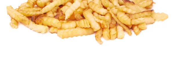 Hög med flera vågiga pommes frites — Stockfoto
