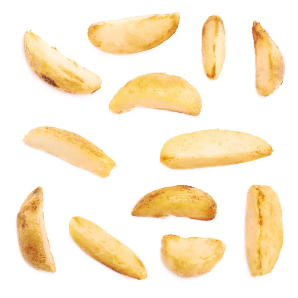 Flera gemensamma ugnsbakad potatis chips — Stockfoto