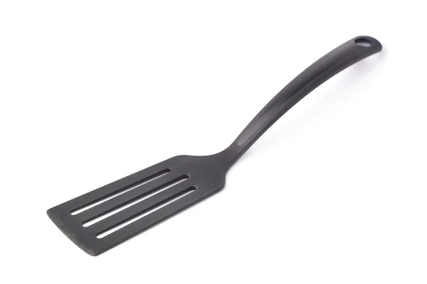 Siyah plastik mutfak pişirme spatula — Stok fotoğraf