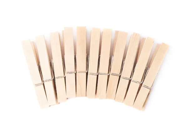 Skład drewna clothespin — Zdjęcie stockowe