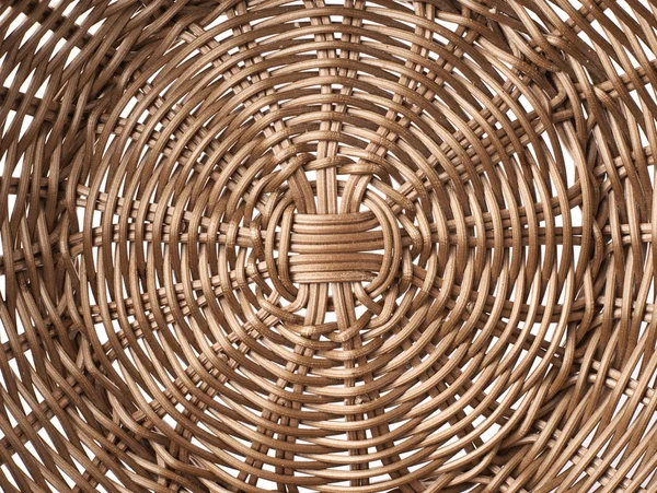 Fragment of a brown wicker basket — Stock Photo, Image