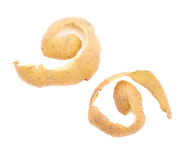 Two potato peel pieces — Stock Photo, Image