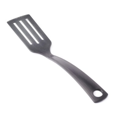 Siyah plastik spatula kullanılan