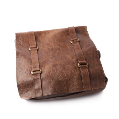 Kahverengi deri omuz çantası