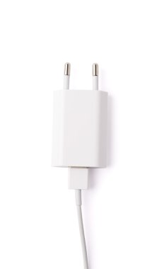 Beyaz adaptör şarj parçası