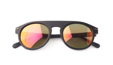 Kalça sarı gözlük siyah bir çerçeve içinde