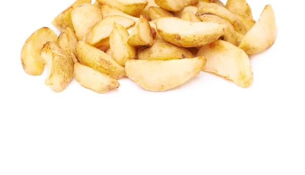 Hög med flera ugnsbakad potatis chips — Stockfoto