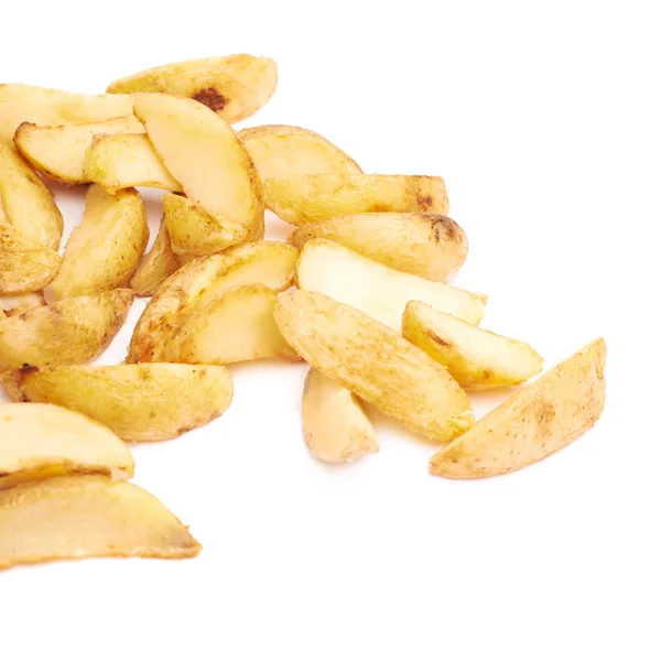 Hög med flera ugnsbakad potatis chips — Stockfoto