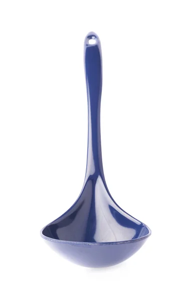 Mavi plastik mutfak Kepçe kaşık — Stok fotoğraf