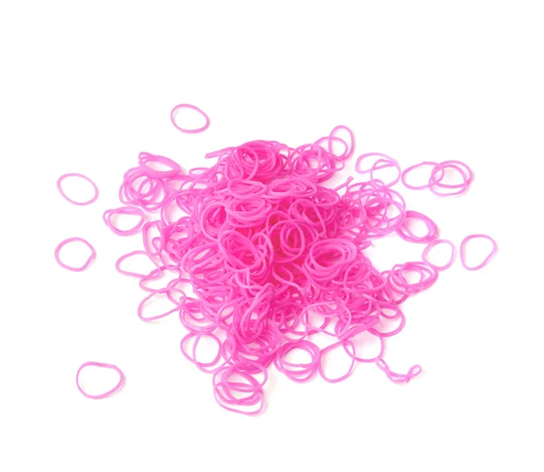 Pink rubber loom bands — Stock Photo, Image