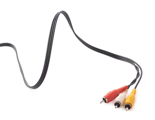 Композитный разъем кабеля RCA — стоковое фото