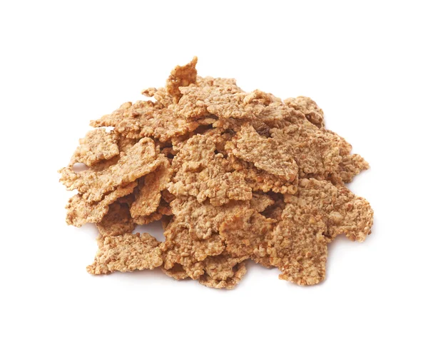 Pile of whole grain cereal flakes — Stock Photo, Image