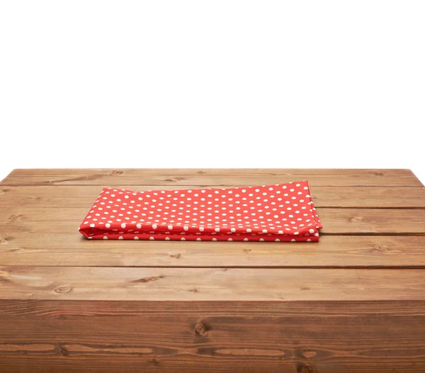 Handdoek over de houten tafel — Stockfoto