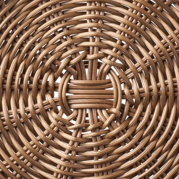 Fragment of a brown wicker basket — Stock Photo, Image