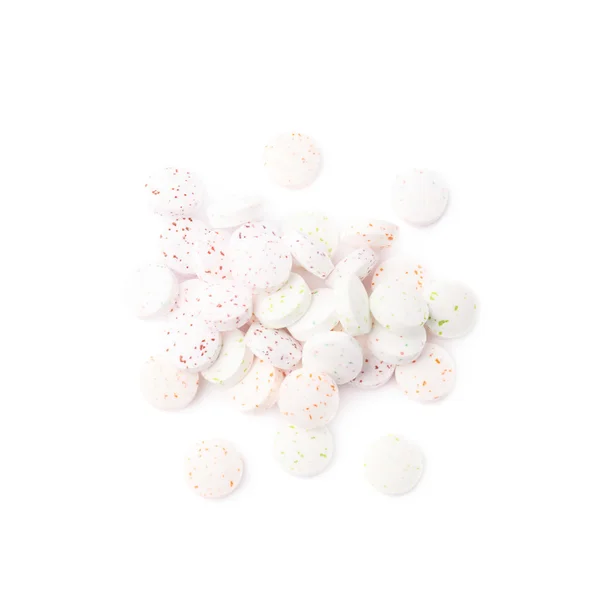 Kupie białe oddech mięty cukierki — Zdjęcie stockowe
