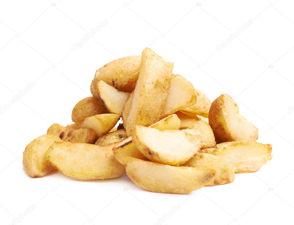 Pile of multiple oven baked fries chips