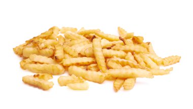 Birden çok dalgalı kızarmış patates yığını