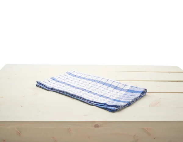 Towel over the wooden table — Stock Photo, Image