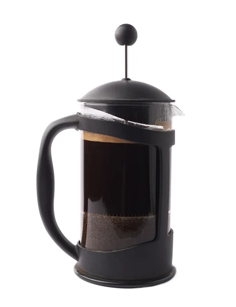 French press pot coffee maker — Stock Photo, Image