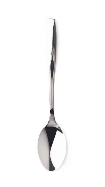 Stainless steel dessert spoon — Stock Photo, Image