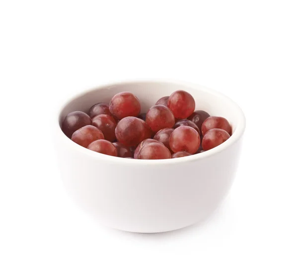 Bowl filled with the dark grapes — Stock Photo, Image