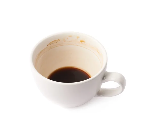 Gebrauchte leere Tasse Kaffee — Stockfoto