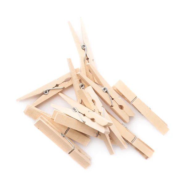 Wooden clothespin composition — Stock Photo, Image