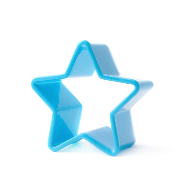 Modrá hvězda tvaru pečicí formy — Stock fotografie