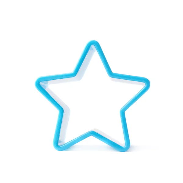Blå stjärnan formade bakning mögel form — Stockfoto