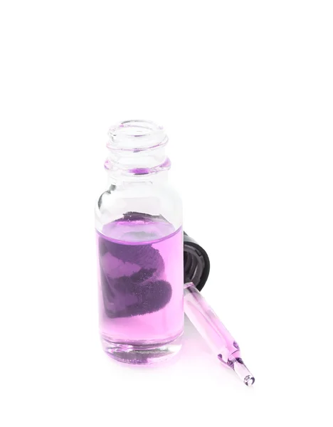 Маленькая бутылка с пипеткой — стоковое фото