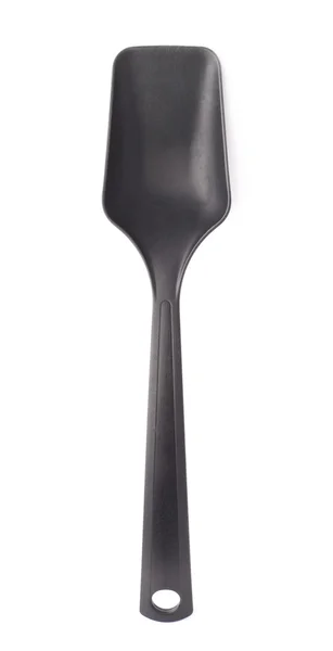 Cucchiaio in plastica nera — Foto Stock