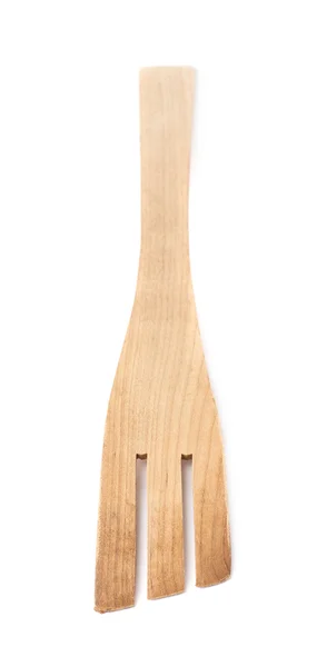 Gebruikte houten vork spatel — Stockfoto