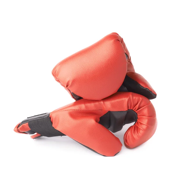 Dos guantes de boxeo rojos — Foto de Stock