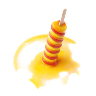 Bir çubuk üzerinde buz pop buzlu şeker