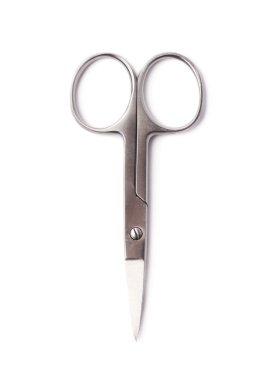Metal nail scissors clipart