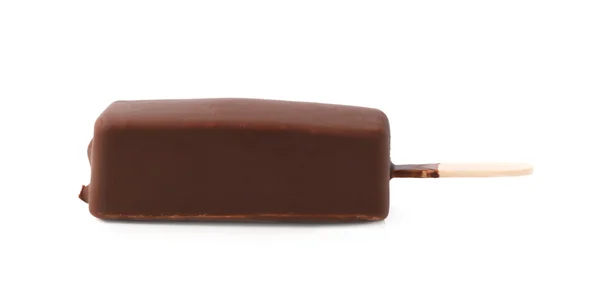 Barre glacée vanille recouverte de chocolat — Photo