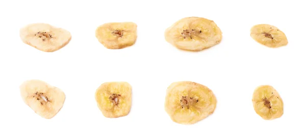 Tranches de bananes séchées multiples collations — Photo
