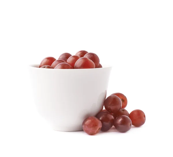 Bowl filled with the dark grapes — Stock Photo, Image