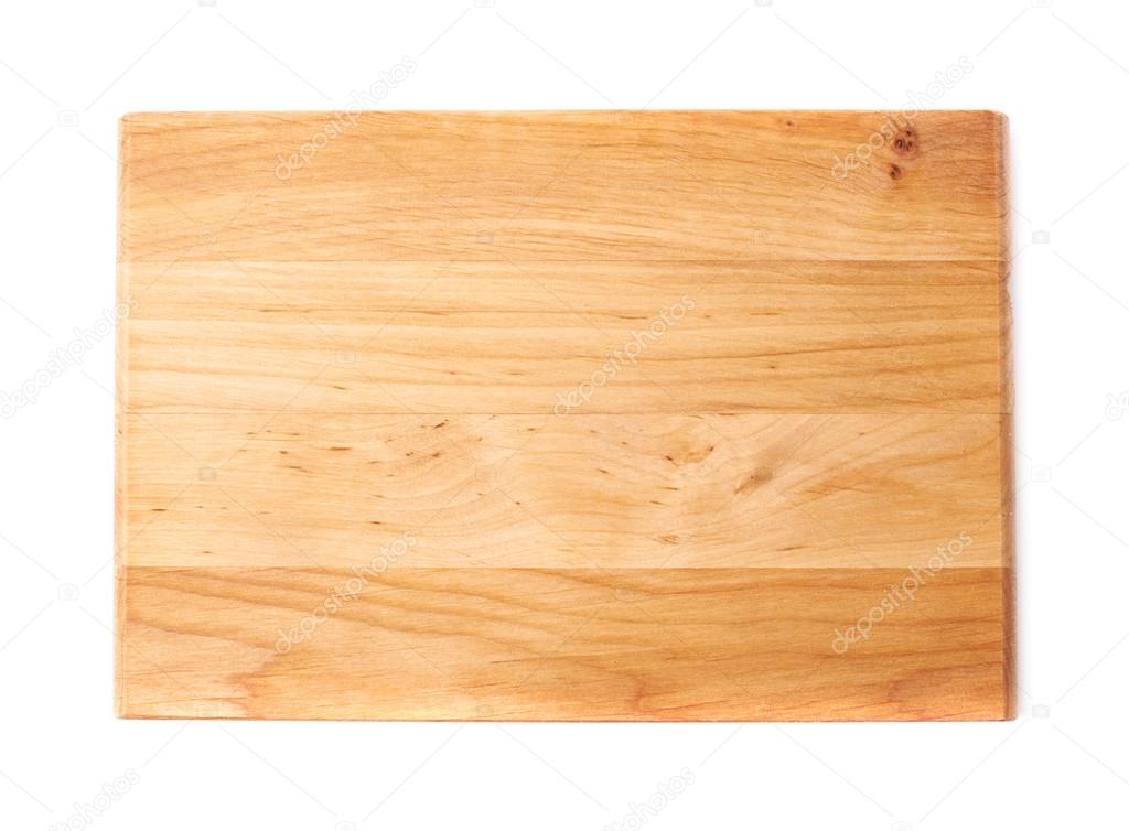 Unused wooden cutting board