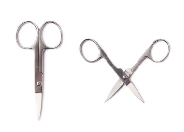 Metal nail scissors clipart