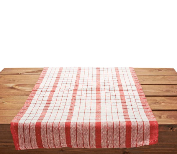 Towel over the wooden table — Stock Photo, Image