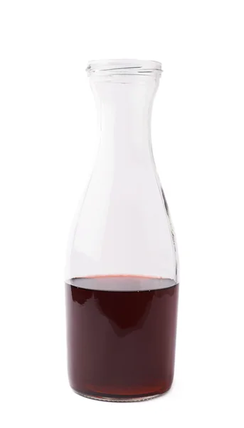 Halb gefüllte Flasche Wein — Stockfoto