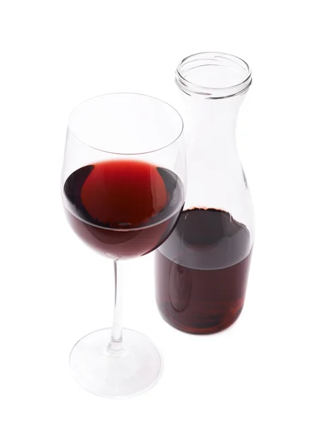 Wine glass and bottle — Stock Photo, Image