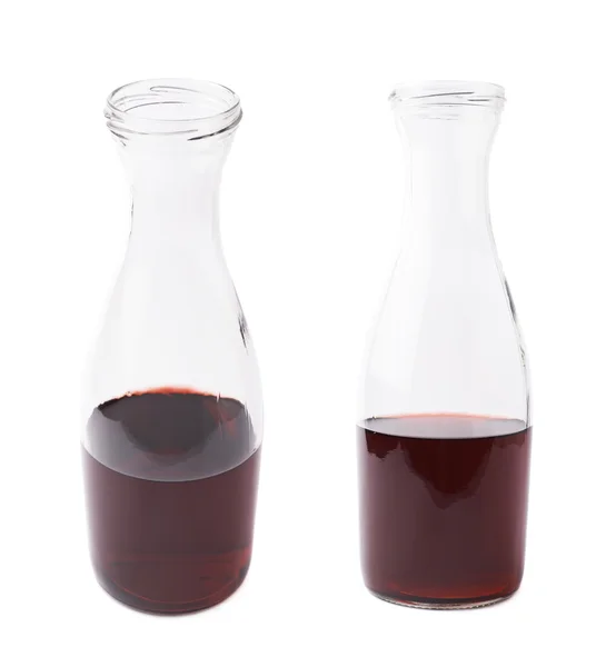 Half filled bottles of wine — Stock Photo, Image