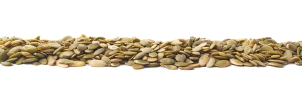 Linha de fronteira feita de sementes de abóbora — Fotografia de Stock